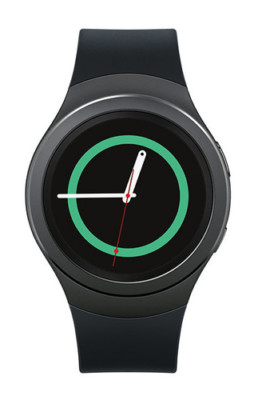 Samsung Galaxy Gear S2 44mm Stainless Steel Case Dark Gray Classic Buckle(AT&T) 