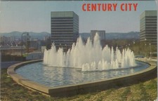 Century City CA Fountain Water City Within a City California postcard G345