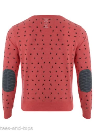 Mens Rock & Revival Crew Neck Sweatshirt Jumper All Over Swallow Print R606663C - Picture 3 of 3