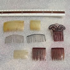 Lot of 9 Vintage Hair Clip Combs
