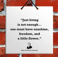 Hans Christian Andersen Best Gift Idea Occasion Popular Quote TILE Plaque Decor