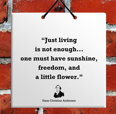 Hans Christian Andersen Best Gift Idea Occasion Popular Quote TILE Plaque Decor