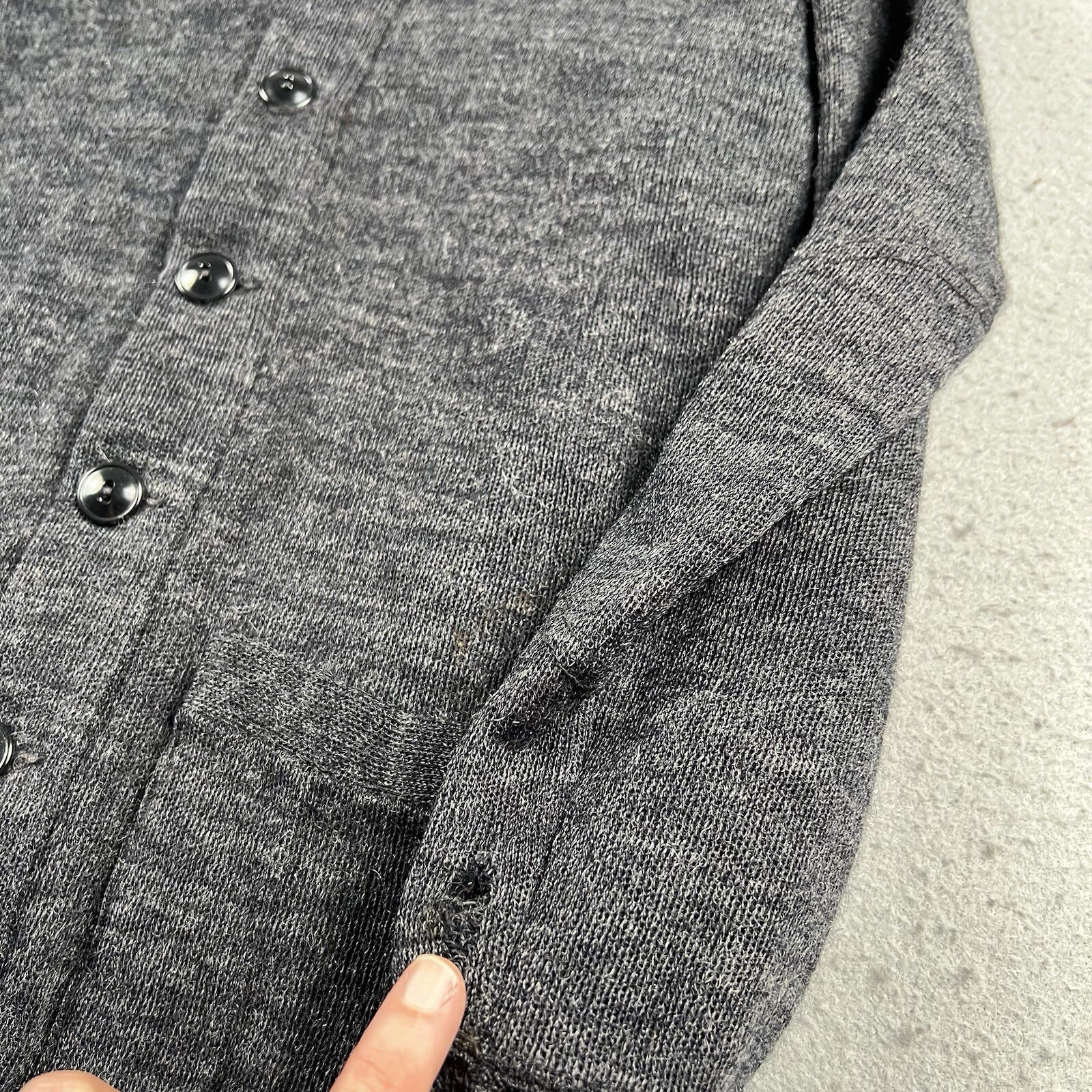 30s 40s Interlock Sportswear Virgin Wool Cardigan… - image 9