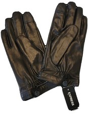 High Quality Winter Black Leather Lined Gloves Size Small/Medium Original Tags