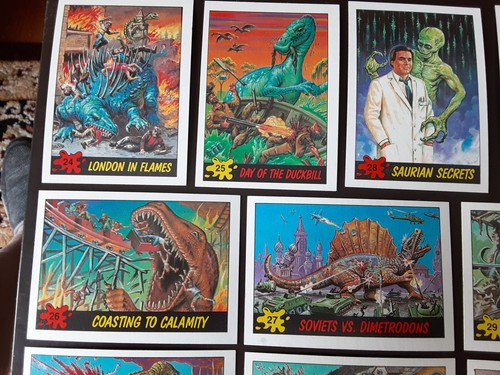 1988 DINOSAURS ATTACK COMPLETE 55-CARD SET & 11- STICKERS-Mint fresh from packs! - Picture 16 of 19