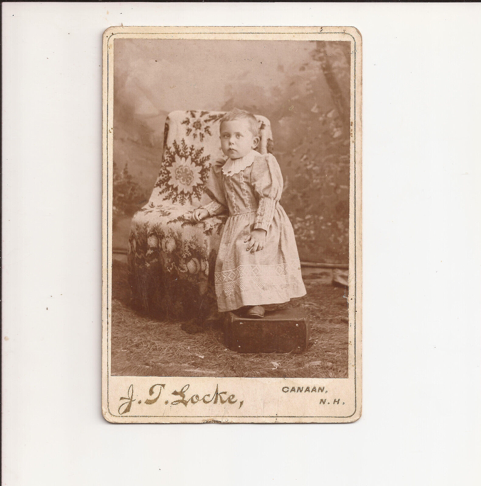 Cabinet Card Photo Young Victorian Girl Canaan NH