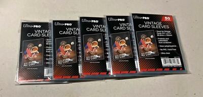 Protettive Carte Ultra Pro Formato 2 3/4 X 3 15/16 100 Maniche Protettive Ultra Pro Per Carte Vintage - Formato Classico Pre-1957, 2 Confezioni Maniche Per Carte Pre 1957 - Foto 2