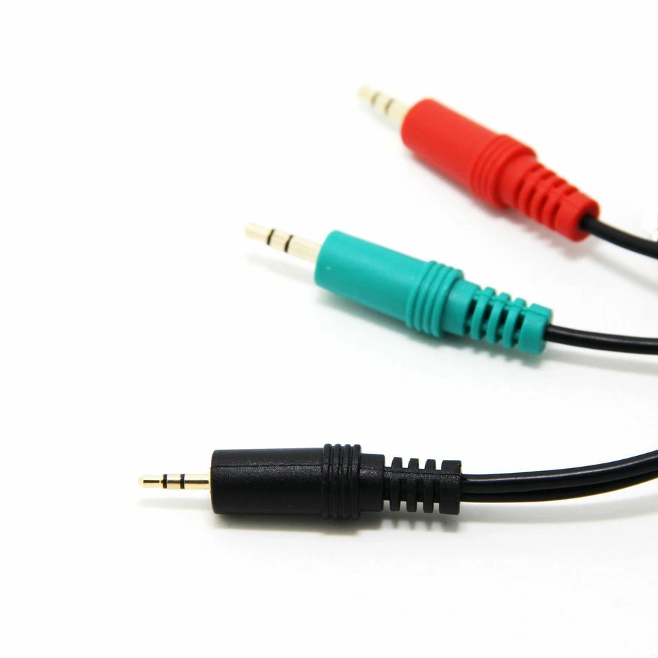 Fone de Ouvido para Jogos de PC 6' 3,5mm a Dual 2,5mm Cabo Divisor para Razer Astro Logitech - Imagem 4 de 4