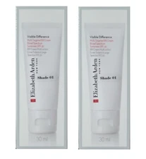 2 PACK! ELIZABETH ARDEN VISIBLE DIFFERENCE MULTI-TARGETED BB CREAM SPF 30 # 01 
