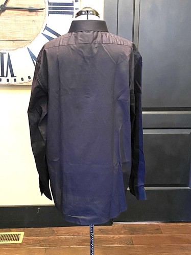 Calvin Klein Herren Hemd Schwarz Button Down Neu ohne Etikett 17 1/2 34/35 XL 417 - Bild 2 von 5