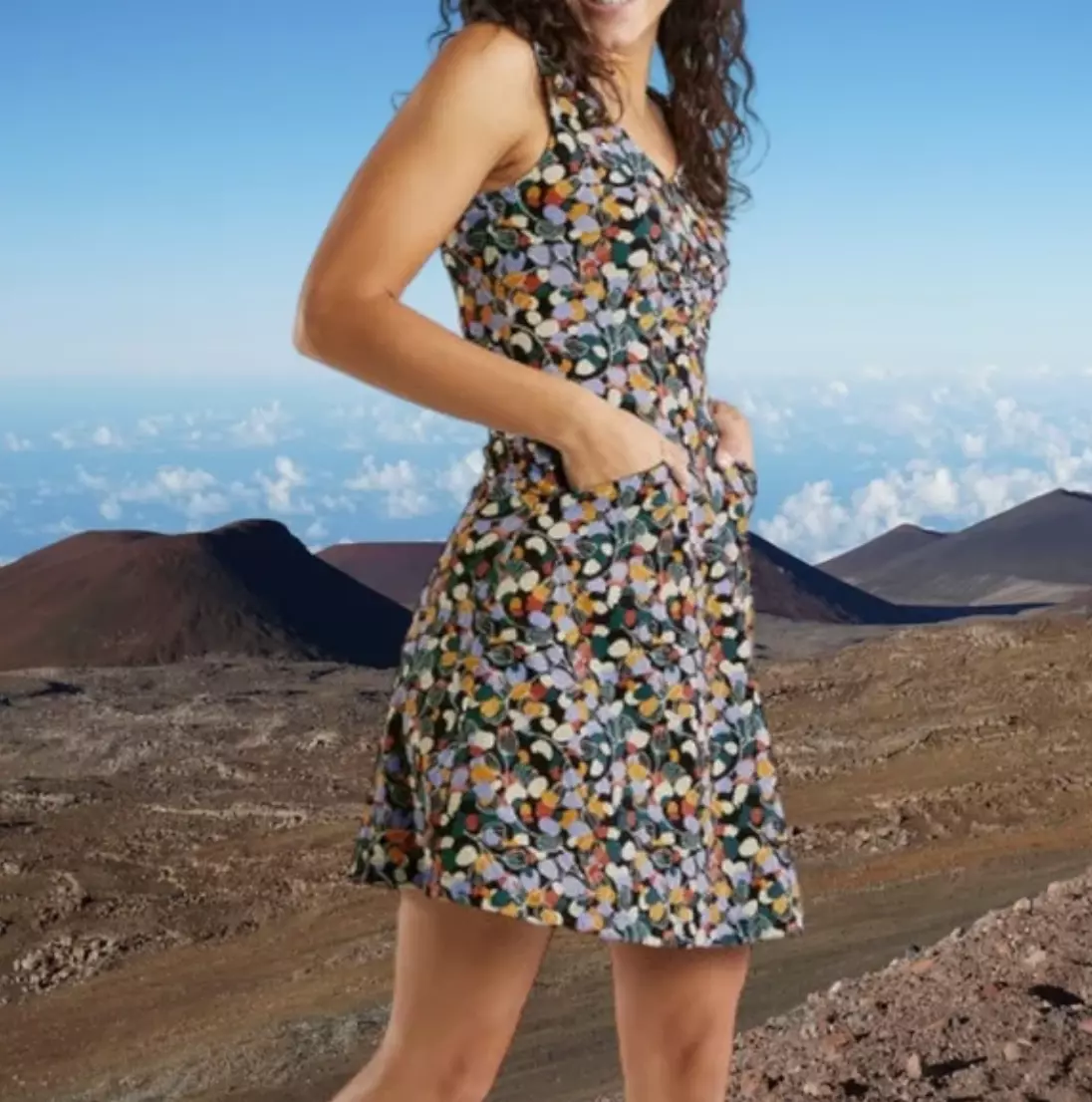 Hiking dress top with pockets