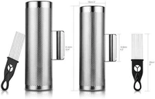 Guiro de metal de 12" x 4" de acero inoxidable con raspador, instrumento. neuvo.