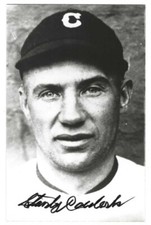 Autographed STANLEY COVELESKI Cleveland Indians Rowe BxW Postcard With COA