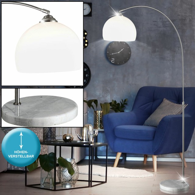 Design Bogenlampe Marmor Bogen Lampe leuchte Stehlampe Stehleuchte