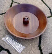 Quality Heirloom MCM 8 Piece Genuine Walnut Nutcracker Bowl Set