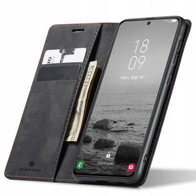 Spacecase Wallet Case Galaxy S23+ Ledercover Schwarz