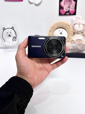 Used Samsung PL200 Digital Camera Blue 14MP 7x Zoom Lens Kit Battery Charger