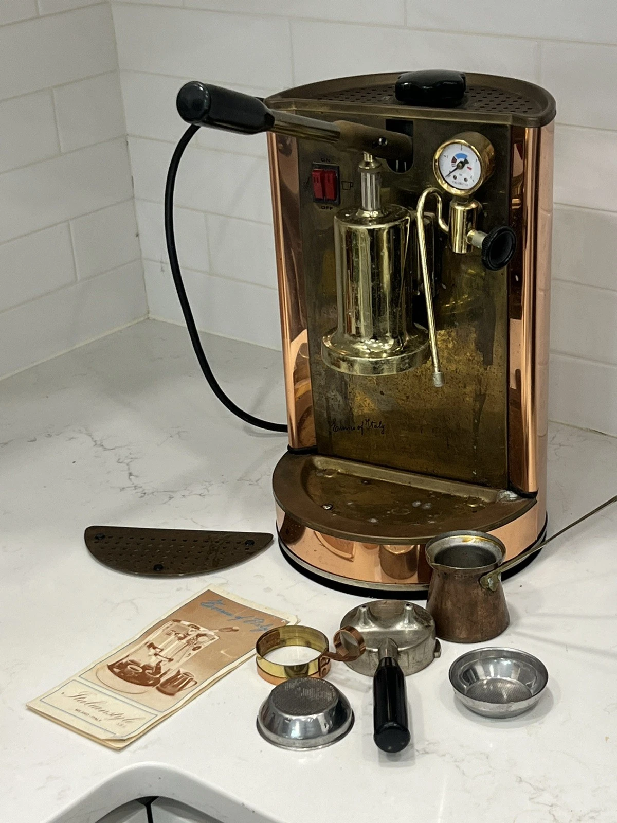 Enrico of Italy 1980’s Vintage Espresso Machine Working Can Be Used As Art