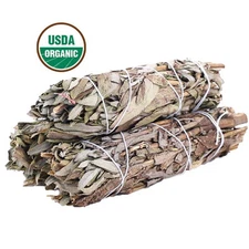 California Shasta Sage Smudge Sticks – Energy Cleanse with Smudge Guide, 3 Pack