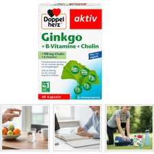 Doppelherz Ginkgo + B-Vitamine + Cholin - 40 Kapseln