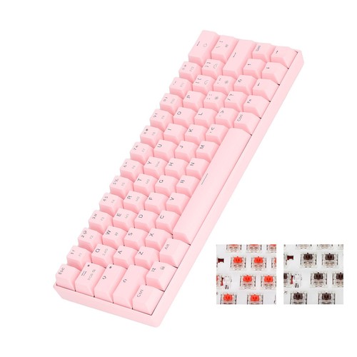 3 Modes Wireless Mechanical Keyboard N Key Rollover 64 Keys RGB 2.4G Wireless DB