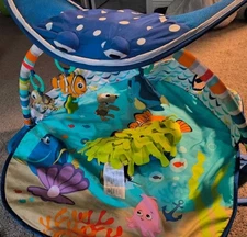 Disney Finding Nemo Baby Tummy Time Plush Mat Soft Fish Orange Decor Rug