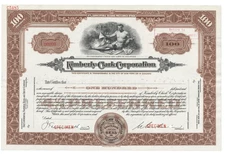 Kimberly-Clark Corporation. Stock Certificate.