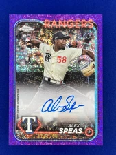 2024 Topps Chrome ALEX SPEAS #RA-ASP Purple Speckle Refractor #/299 Auto RC