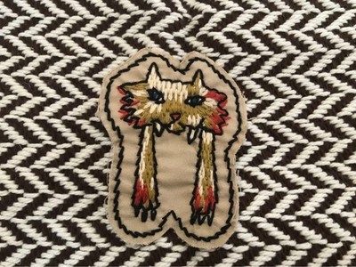 Charles Anastase Cat Embroidery Brooch - Fashion Accessory