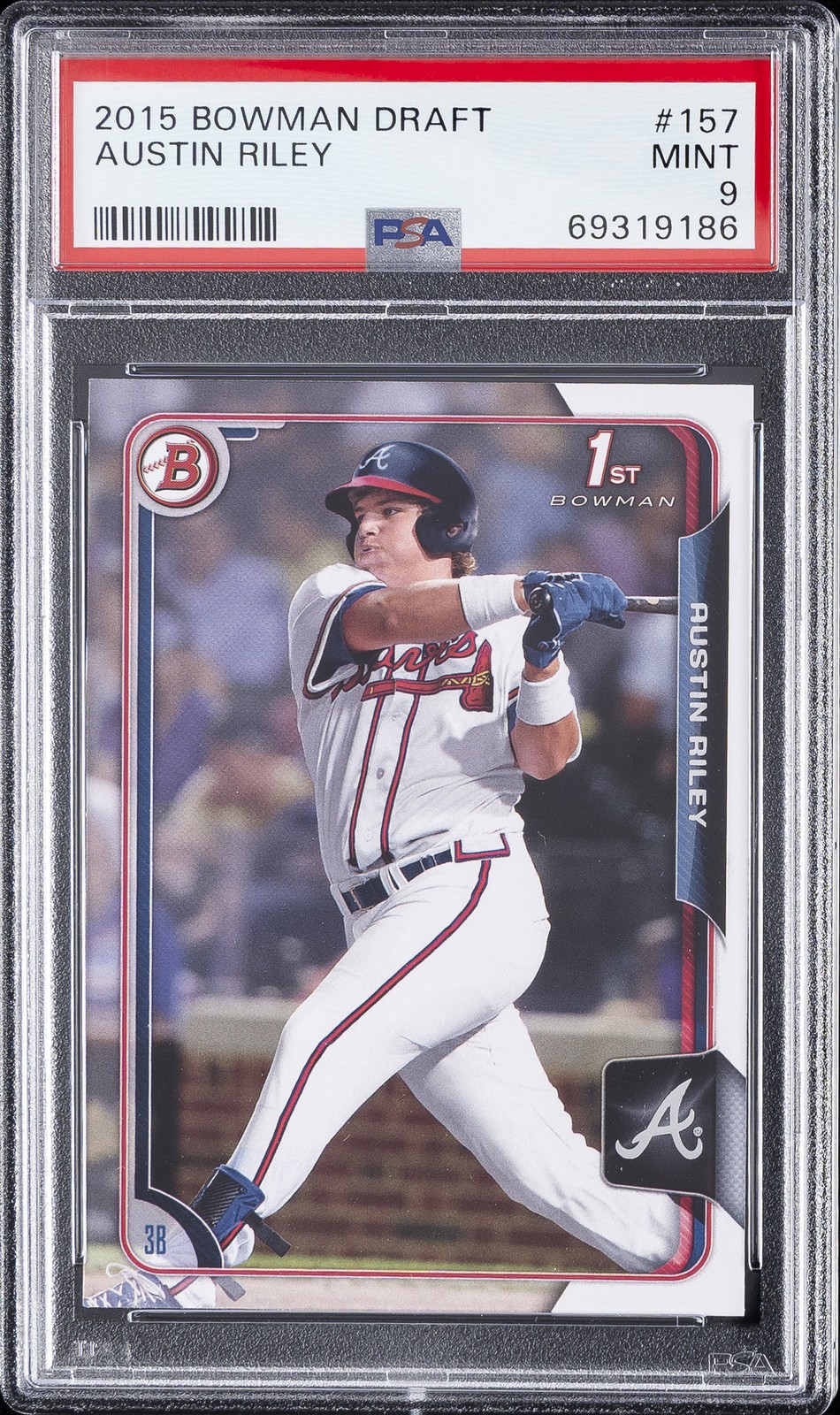 2015 BOWMAN DRAFT #157 AUSTIN RILEY PSA 9