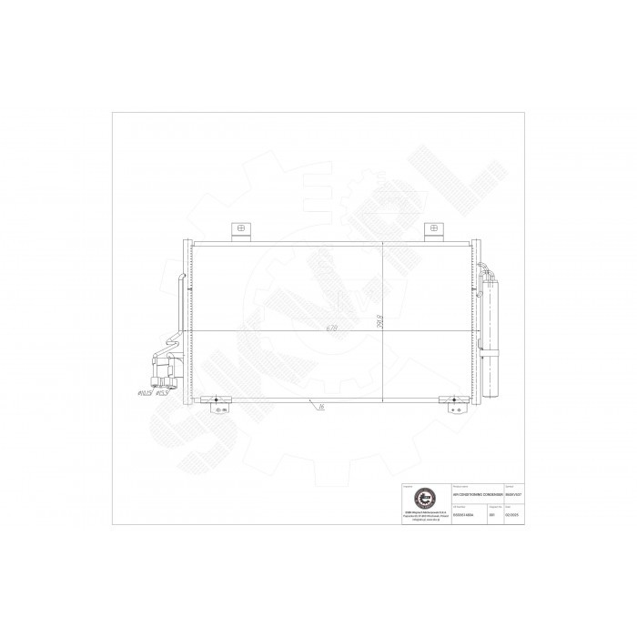 Condensateur de clim pour Mazda 3 et 6 1.5 D 2.2 AWD en aluminium d'origine