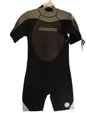 SEA DOO BRP mens shorty wetsuit gray neoprene ultra flex NWT