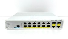 CISCO WS-C3560C-12PC-S + RACK MOUNTS. 90 DAY WARRANTY. FREE UK SHIPPING