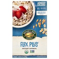 Organic Instant Oatmeal, Flax Plus, 8 Packets, 14 oz (400 g)