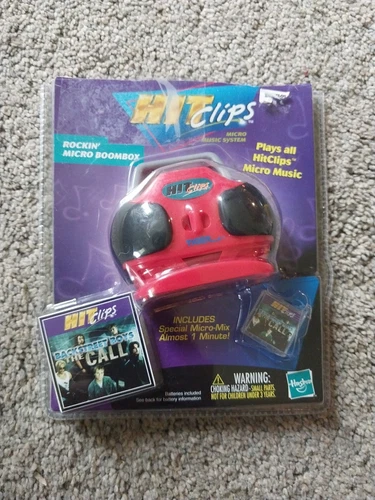Tiger Electronics Hit Clips Boombox Rare red. Backstreet, boy.S