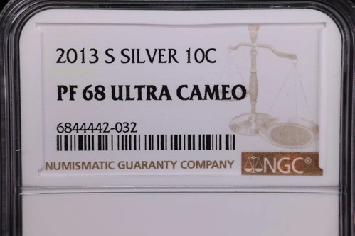 2013-S Roosevelt Proof Silver Dime, NGC Certified. Store #23082364