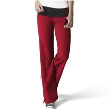 WONDERWINK Four way stretch knit waist Women's Scrub Pants -MEDIUM PETITE -Red