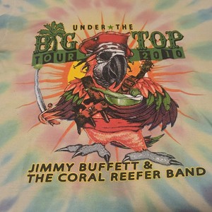Jimmy Buffet Shirt -medium-Tie Dye Under the Big Top Tour 2010 Margaritaville G