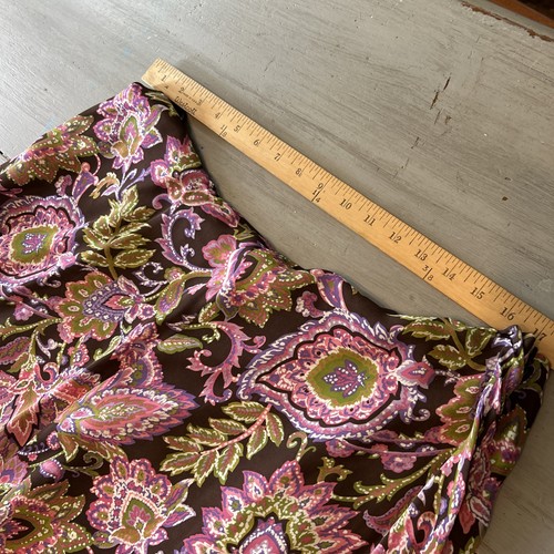 Neu mit Etikett Jones New York braun rosa Paisley Y2K Fairycore Seidenrock launisch Gr. 18W - Bild 6 von 8