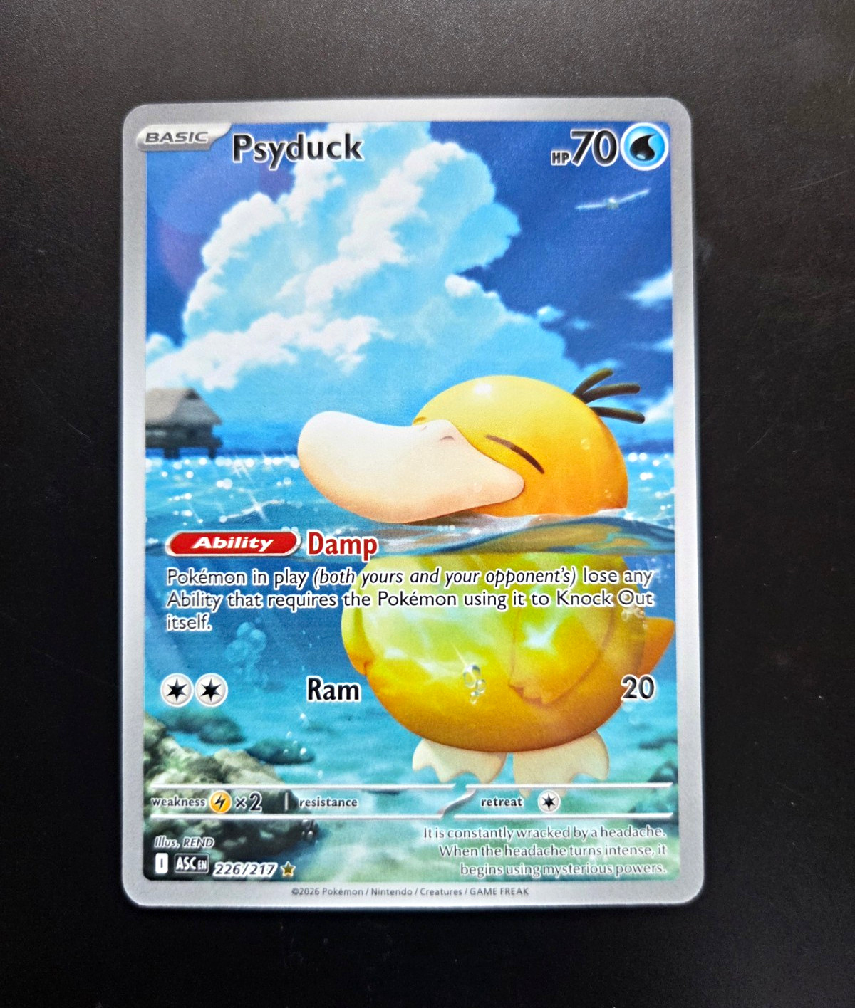 Pokémon Psyduck Illustration Rare Holo 226/217 70 HP ENG 2026 ASCENDED HEROS
