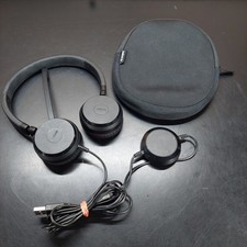 Jabra Evolve 20 HSC016 Dual Headset W/ non-detach USB-C Adapter and Case E5746