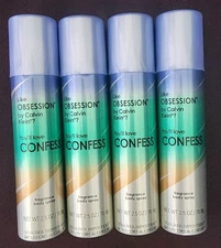 (4) Confess Fragrance Body Spray 2.5oz Designer Imposters
