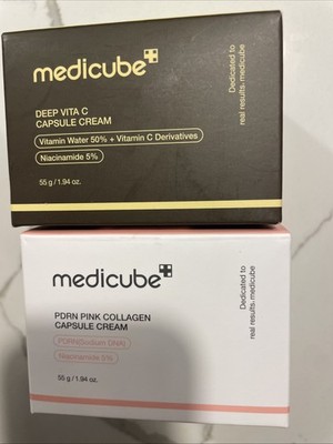 Medicube Deep Vita C & PDRN Pink Collagen Capsule Cream Set NIB $44