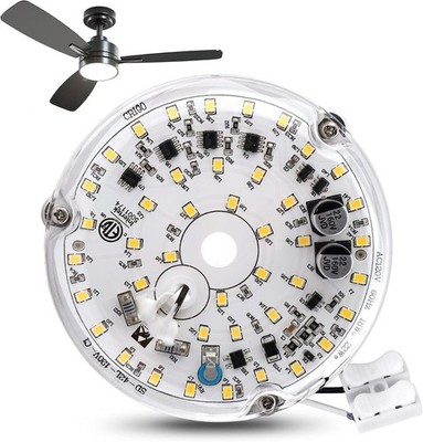 4Inch Ceiling Fan LED Light Replacement 6000K, 18W LED Retrofit Kit Dimmable Cei