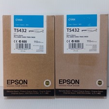 Lot Of 2 Epson Ink Cartridges for Stylus Pro - Cyan T5432