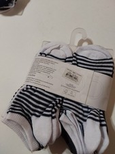 WONDER NATION - BOYS' NO SHOW M 9-2-1/2 FITTED HEAL NWT NAVY DISCONTINUED