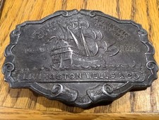 Lewis Buckles Livingston  Wells Co. Foreign Domestic Gold Dealers Wells Co Vtg