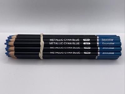 CYAN マイペンシル 20) METALLIC CYAN BLUE 143 - Soucolor Colored Pencils - 4.0 mm