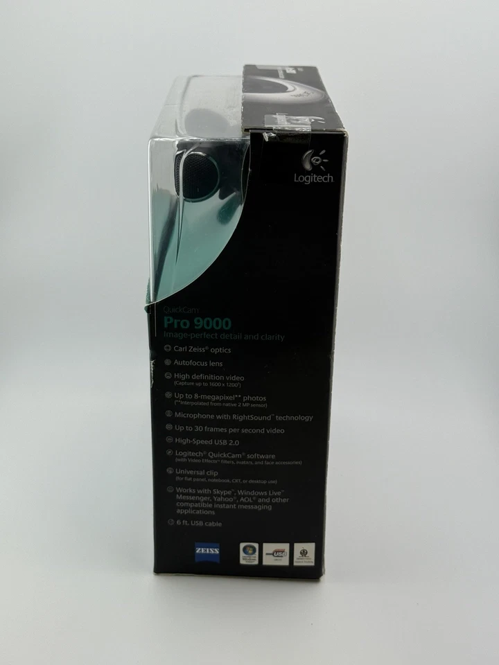 -LOGITECH- QuickCam Pro 9000 Web Cam 2mp AutoFocus “Sealed” NICE - Image 2 of 4