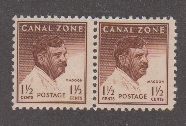 CANAL ZONE SC# 137  PAIR MINT OG  NH VF   KH99